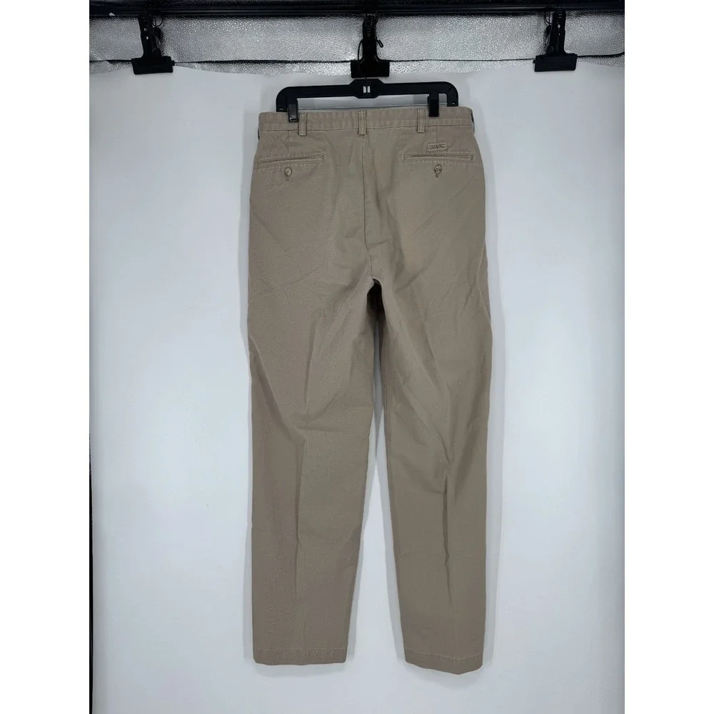 Polo Ralph Lauren Andrew Pants Mens Size 34x32 Khaki Vintage Baggy Pleated Chino